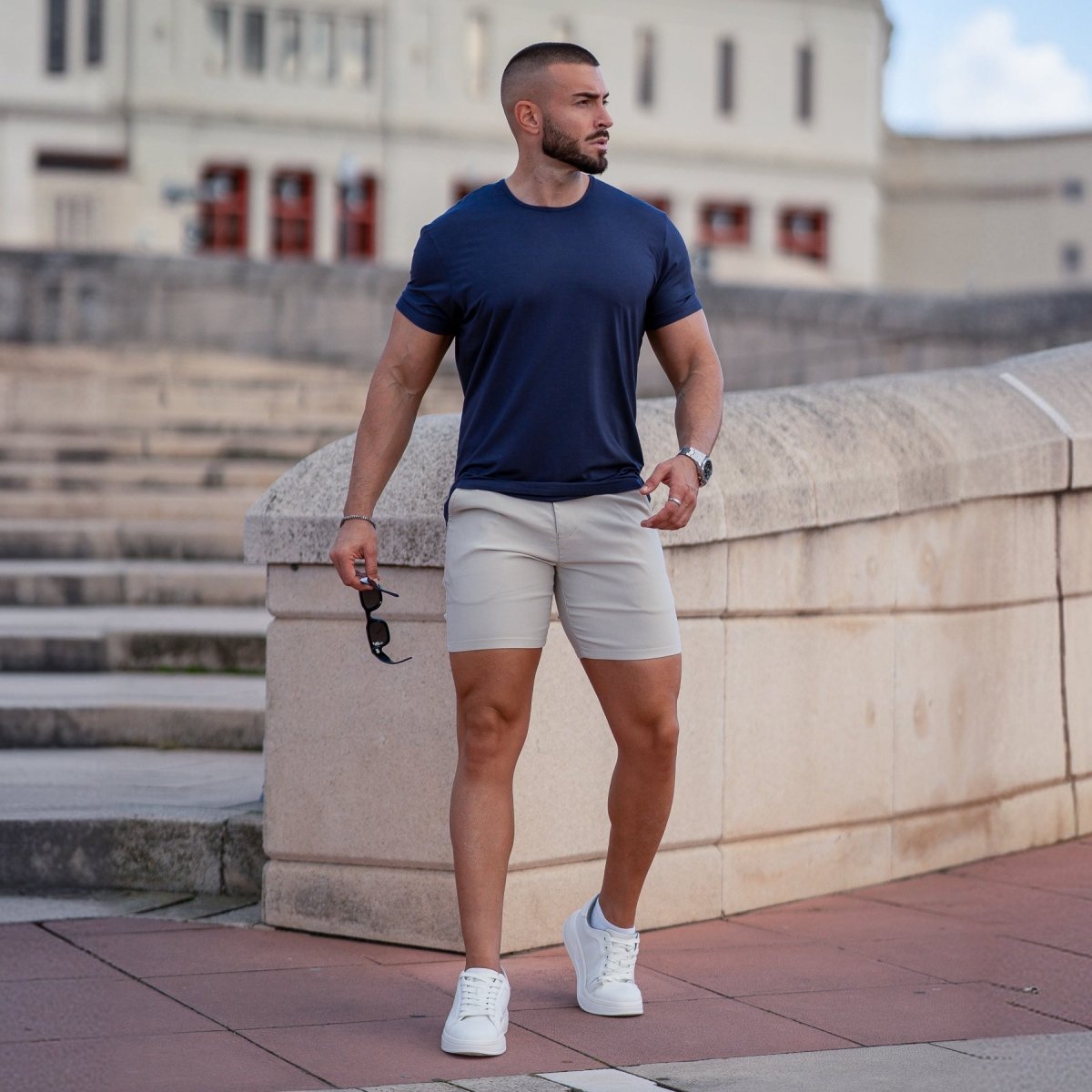 Mens Stretch Dress Chino Formal Shorts | Kojo Fit