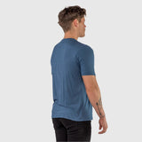 T-Shirt aus gerippter Viskose - Marineblau