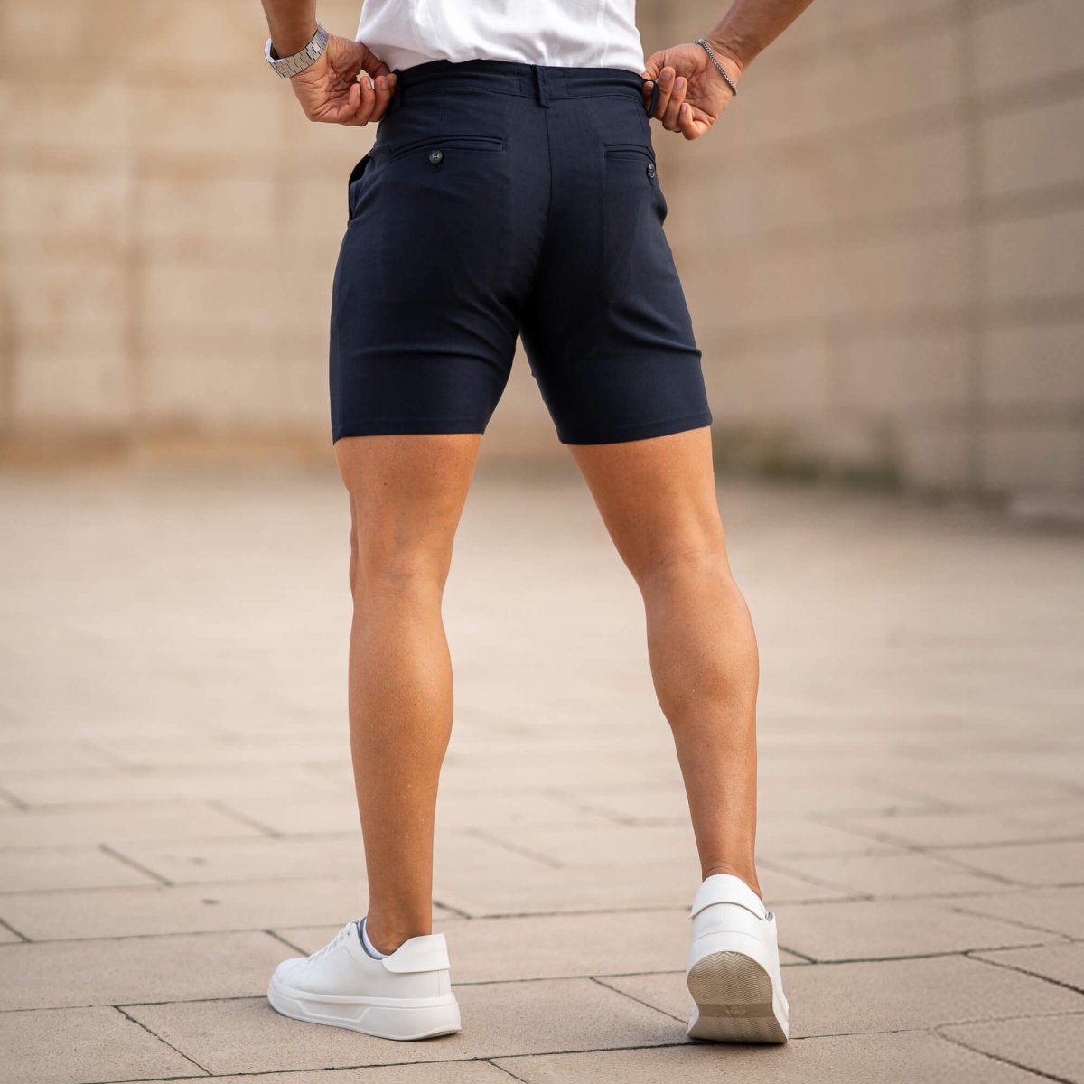 Mens Navy Chino Shorts 