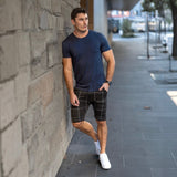 Ultra Stretch Chino Shorts - Black Checkered