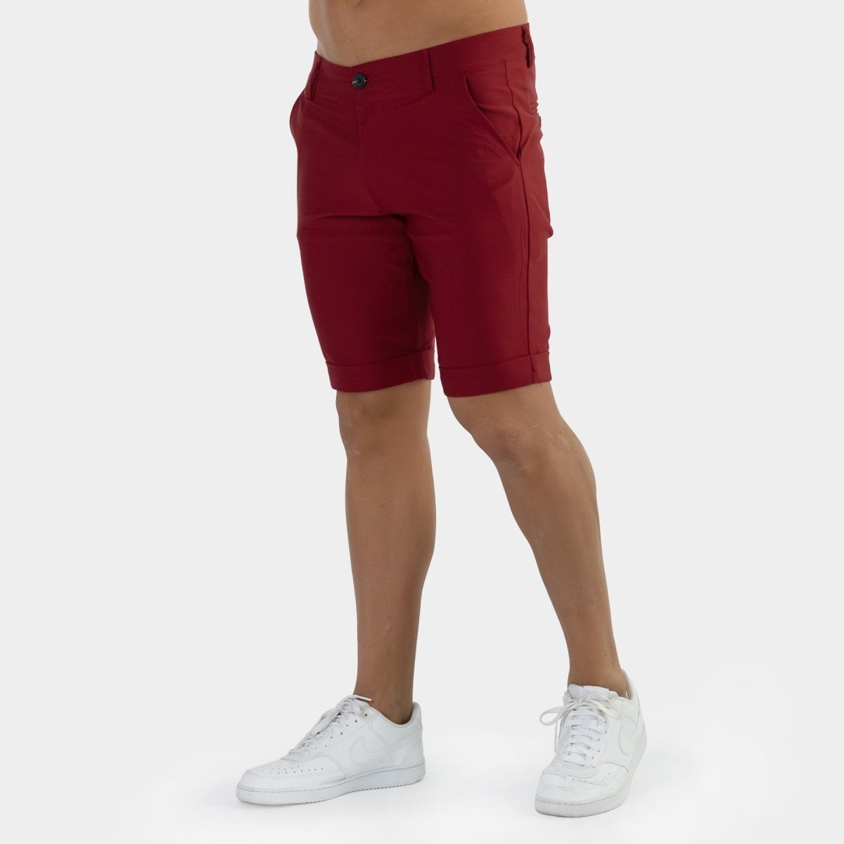 Mens Burgundy Chino Shorts | Kojo