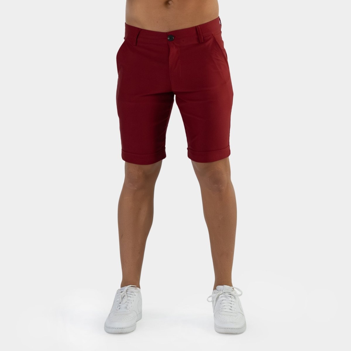 Burgundy Formal Slim Fit Shorts | Kojo 