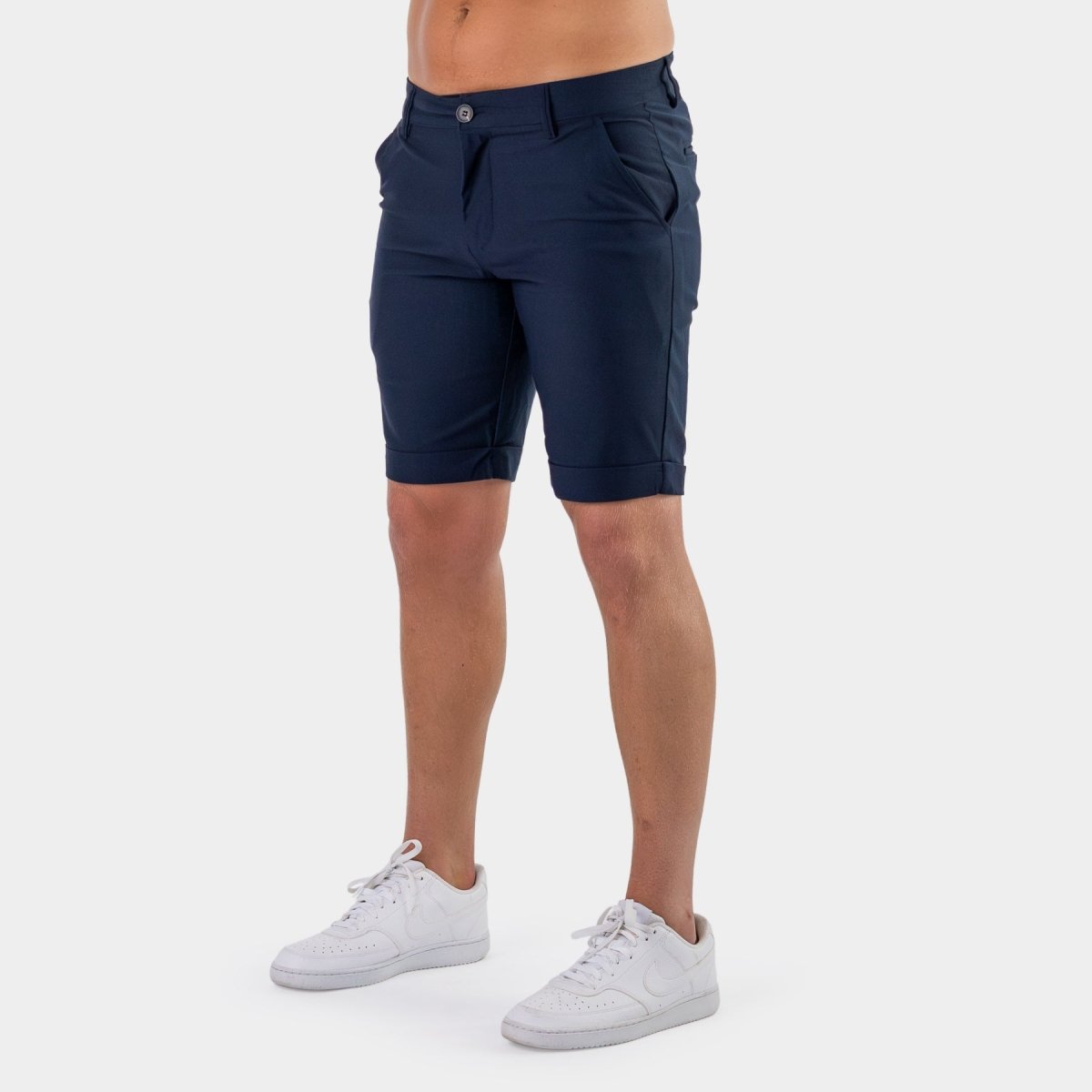 Mens Navy Dress Chino Shorts | Kojo Fit