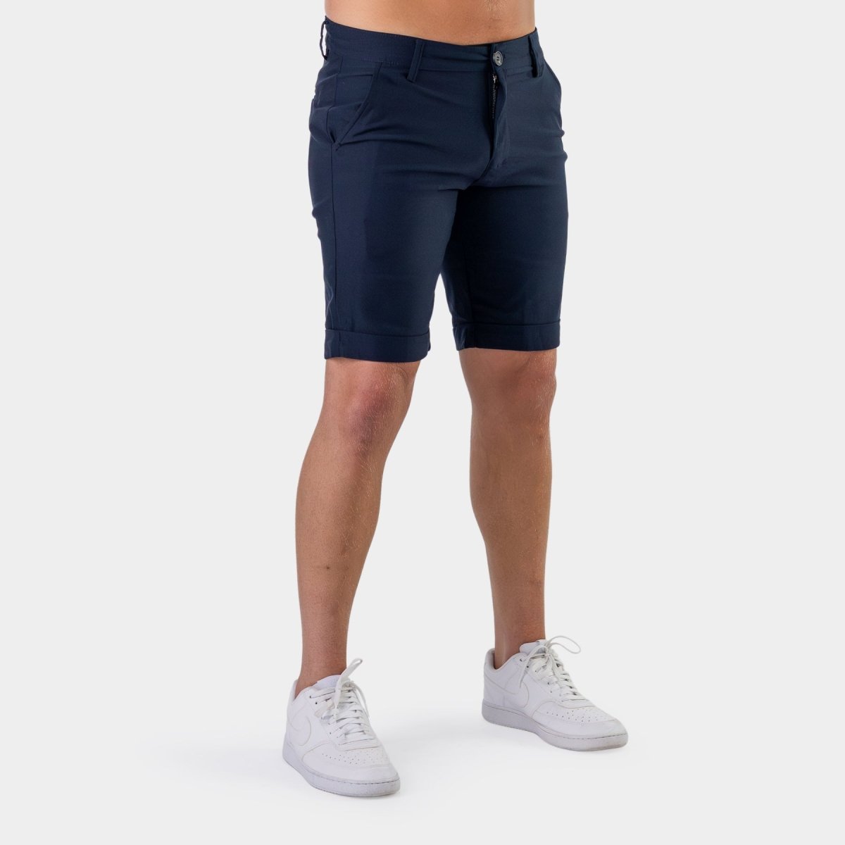 Navy Stretchable Chino Shorts | Kojo 