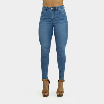 Shop Womens Blue Skinny Fit High Waist Jeans | Curvy Fit Jeans | Kojo ...